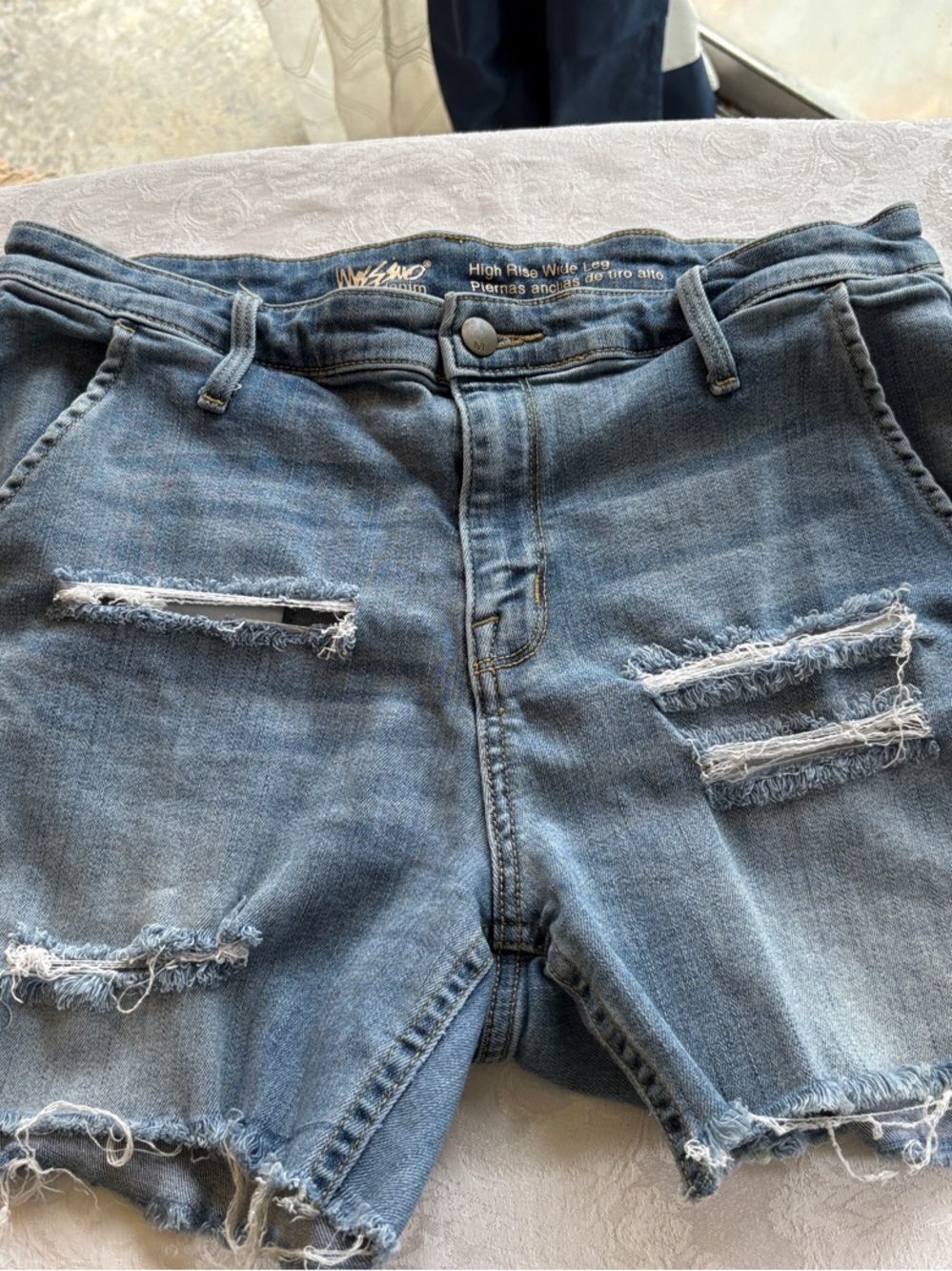 Mossimo Supply Co. Distressed Blue Jean Shorts